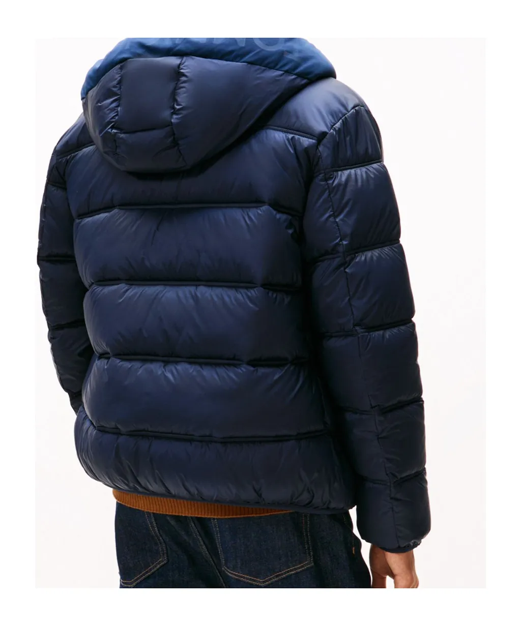 Tonal Logo Hooded Puffer Jacket