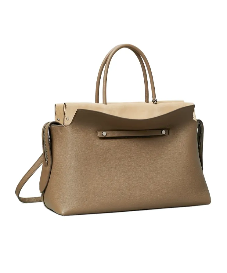 Tory Burch Large Mercer Pebbled Satchel Bag