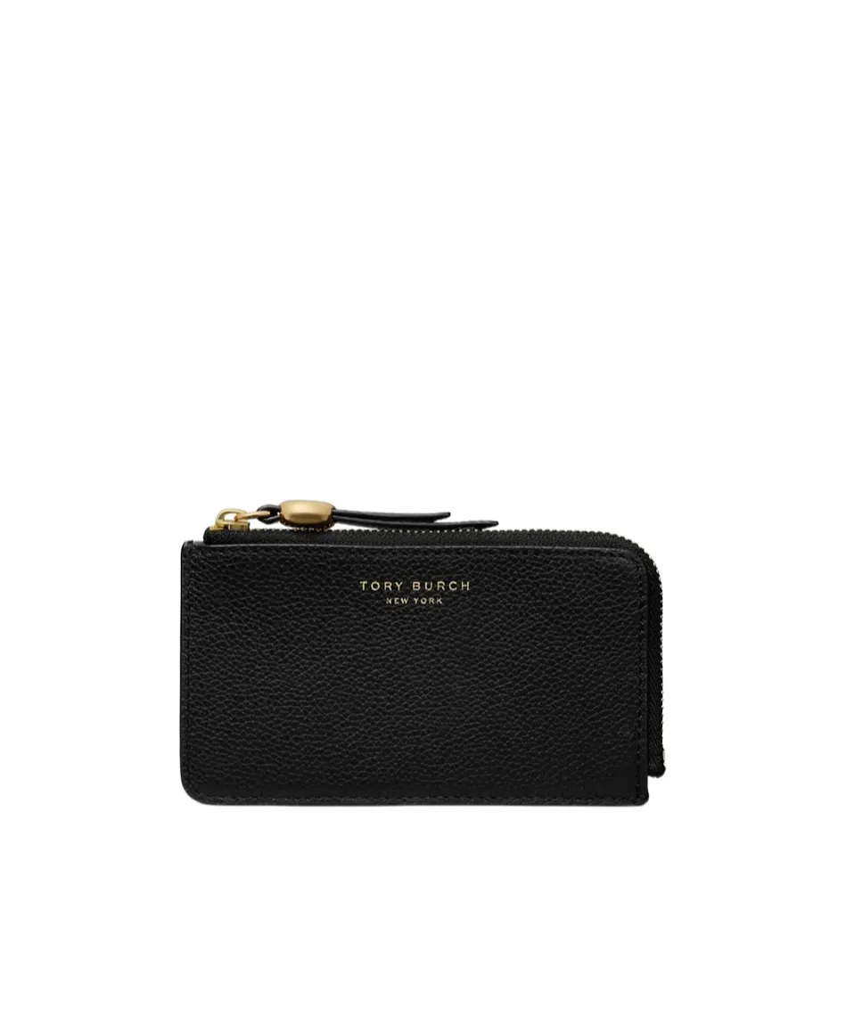 Tory Burch Logo Detailed Zipped Card Holder
