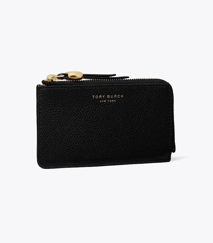 Tory Burch Logo Detailed Zipped Card Holder