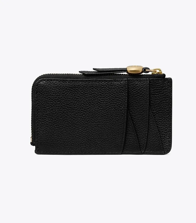 Tory Burch Logo Detailed Zipped Card Holder