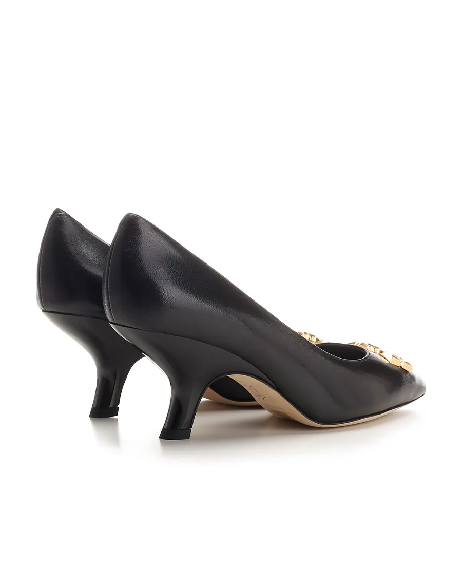 Eleanor Lacquered Leather Pump