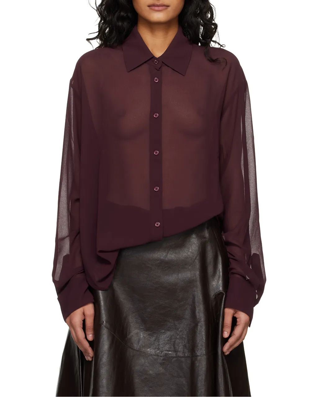 The Frankie Shop Sheer Long Sleeve Shirt