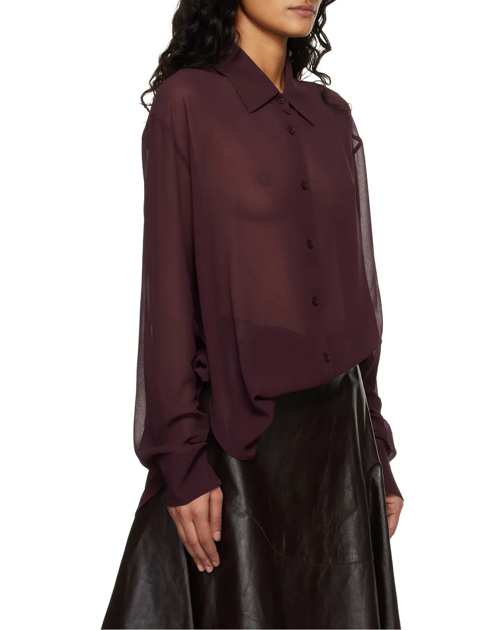 The Frankie Shop Sheer Long Sleeve Shirt