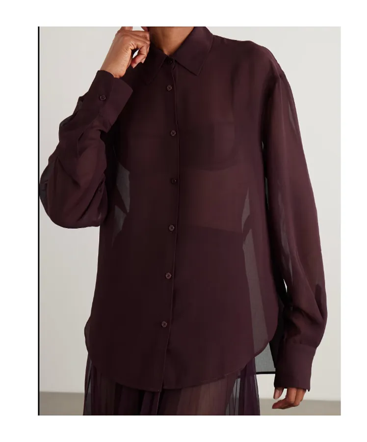 The Frankie Shop Sheer Long Sleeve Shirt