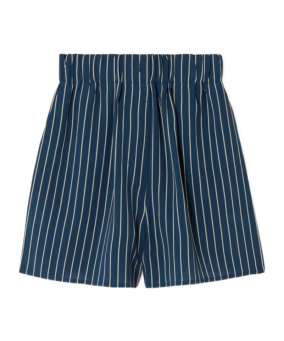 Lui Striped Crepe Shorts