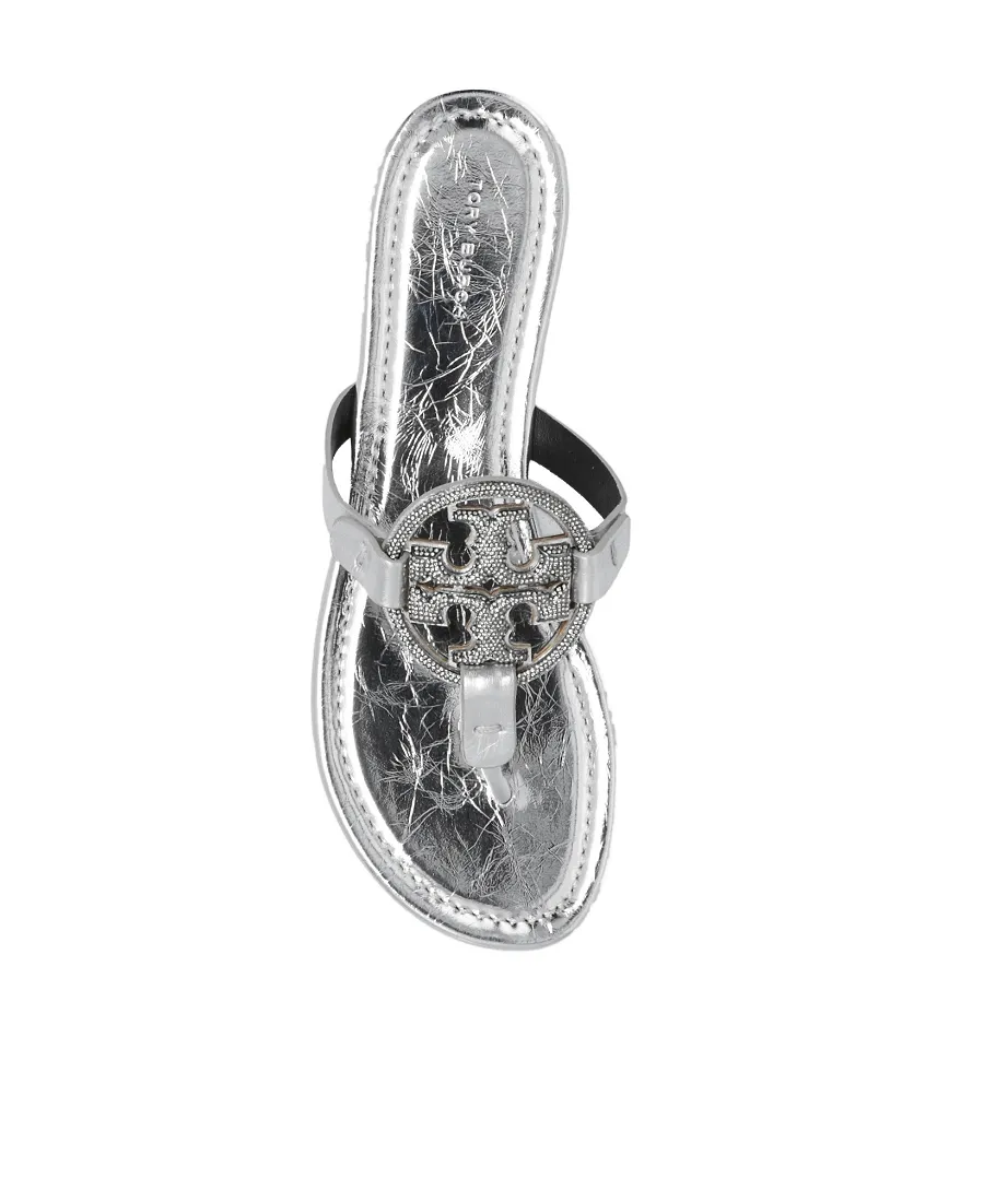 Tory Burch Miller Logo Plaque Thong Sandals