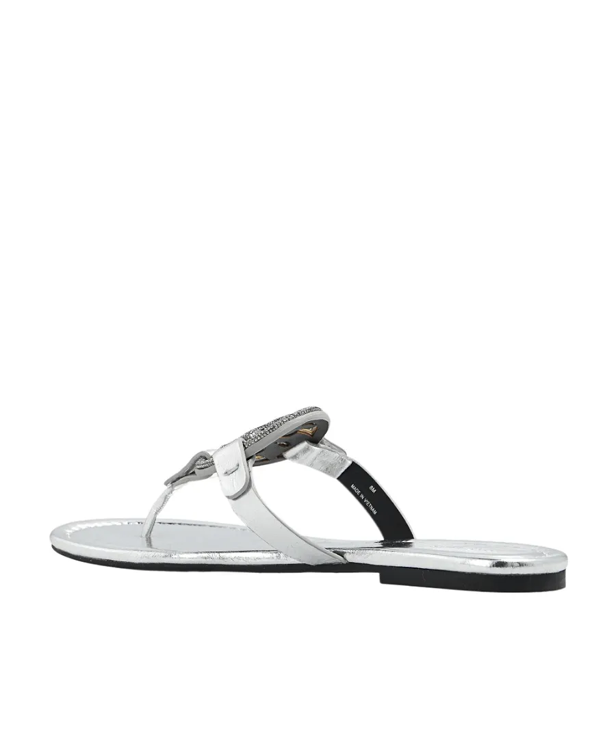 Tory Burch Miller Logo Plaque Thong Sandals