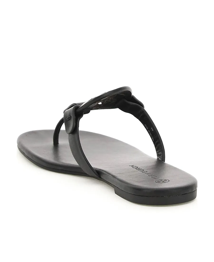 Tory Burch Miller Soft Logo-Plaque Sandals