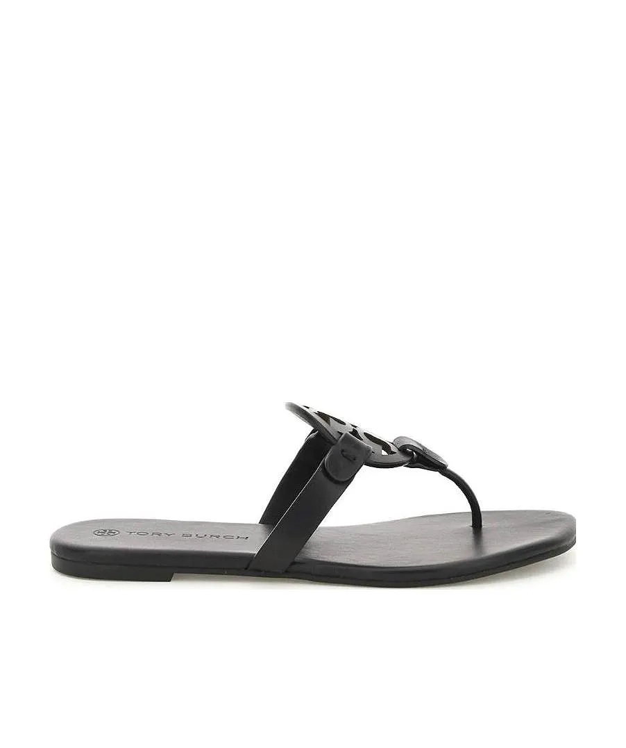 Tory Burch Miller Soft Logo-Plaque Sandals
