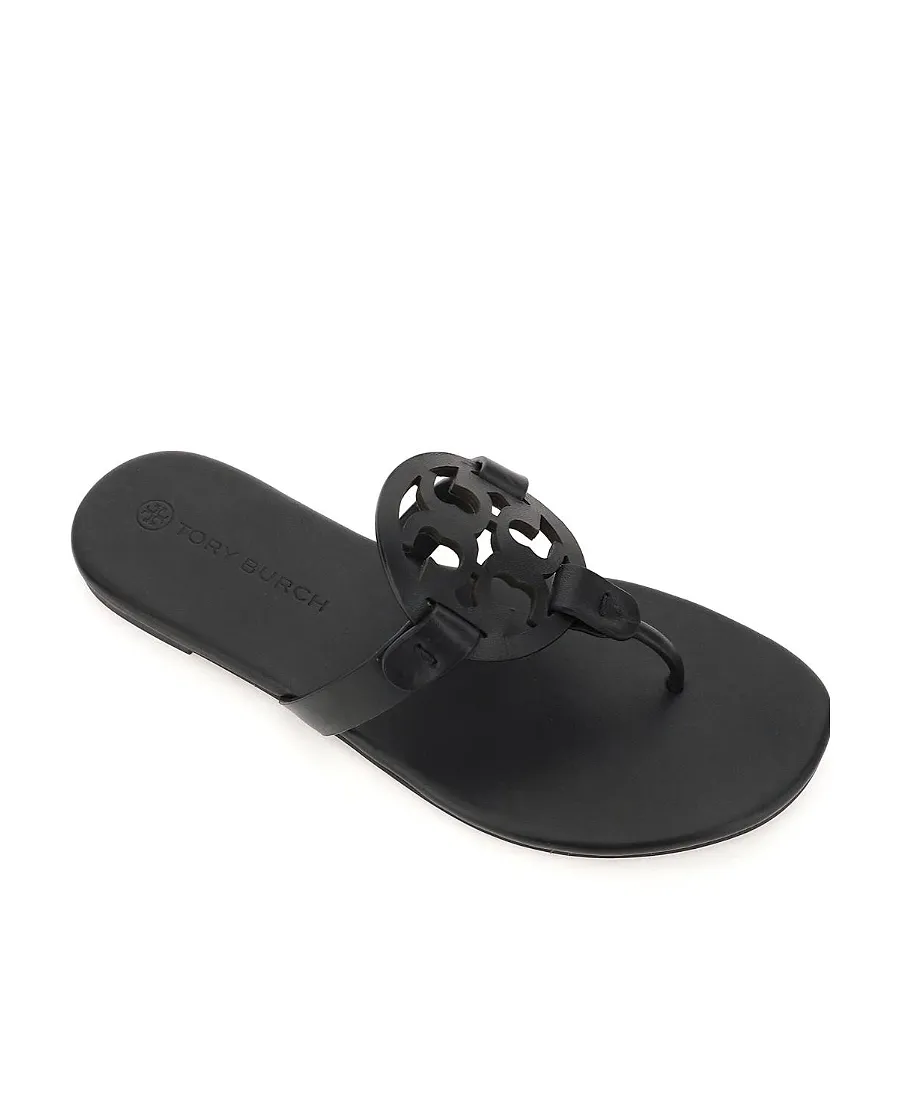 Tory Burch Miller Soft Logo-Plaque Sandals
