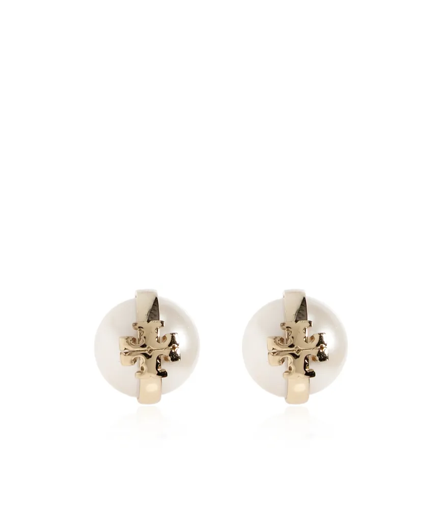Pearl Logo Earrings