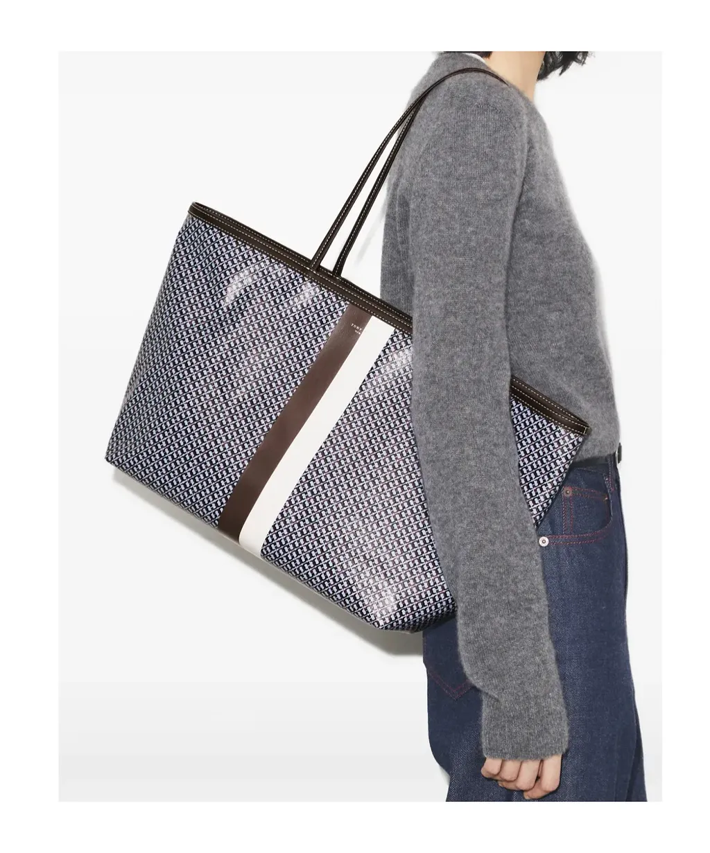 Tory Burch Racer Patterned Tote Bag