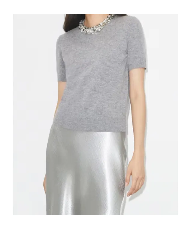 Tory Burch Sequin Short-Sleeved Jumper