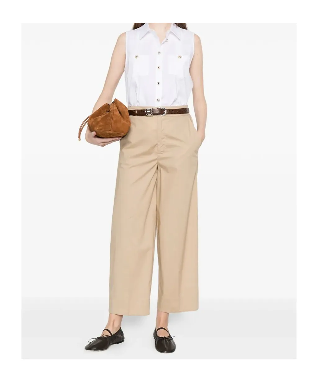 Button-Fastening Trousers
