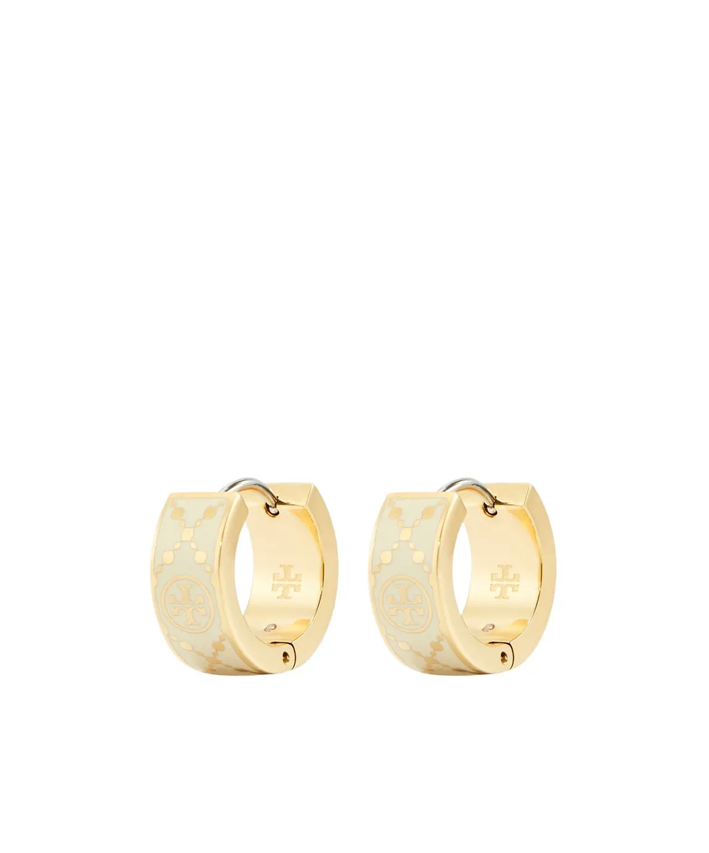Tory Burch Small T Monogram Hoop Earrings