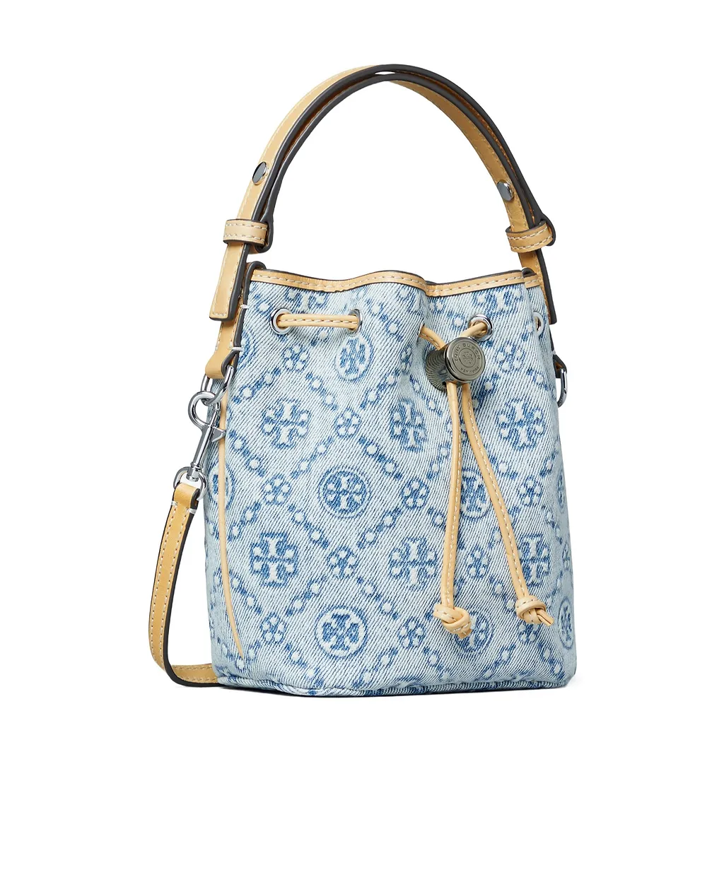 Tory Burch T Monogram Drawstring Bucket Bag