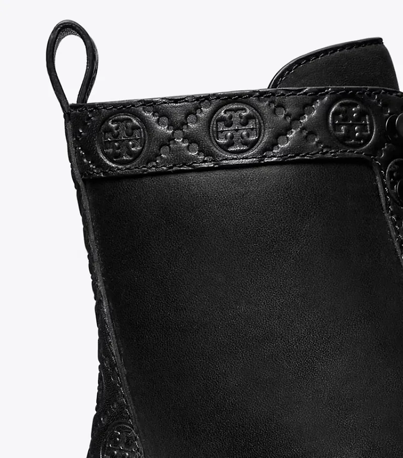 Tory Burch T Monogram Lace-Up Ankle Boots