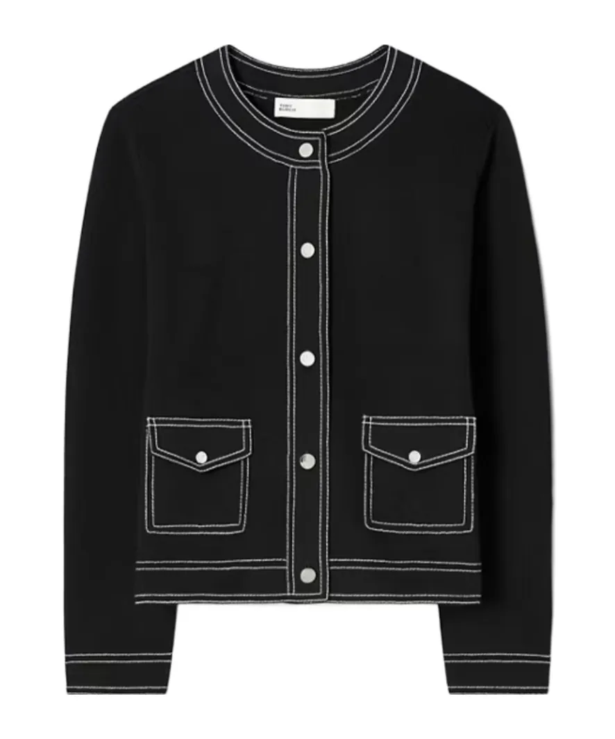 Tory Burch Topstitch Cardigan