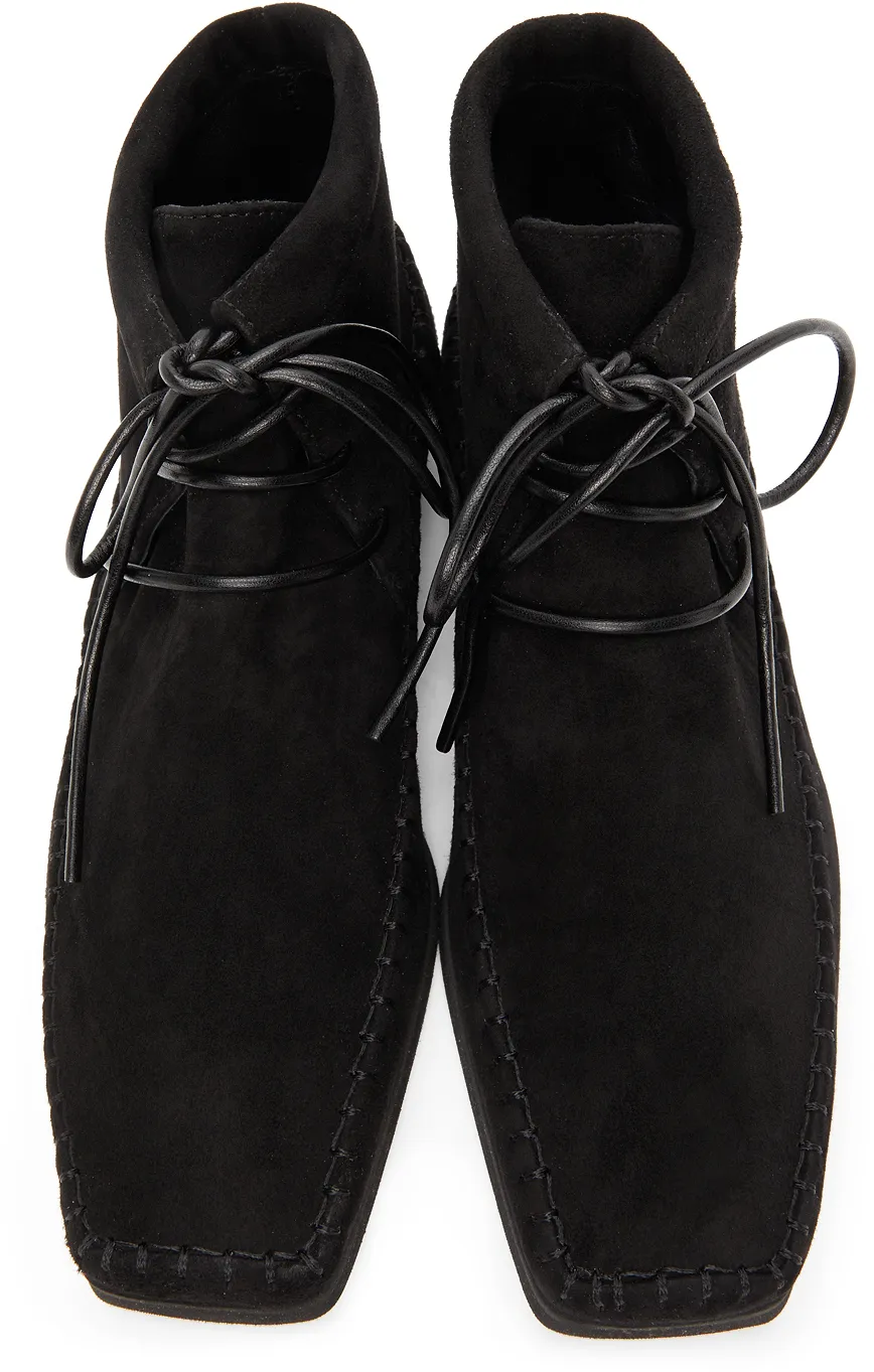 High-Top Moccasin-Style Leather Boots