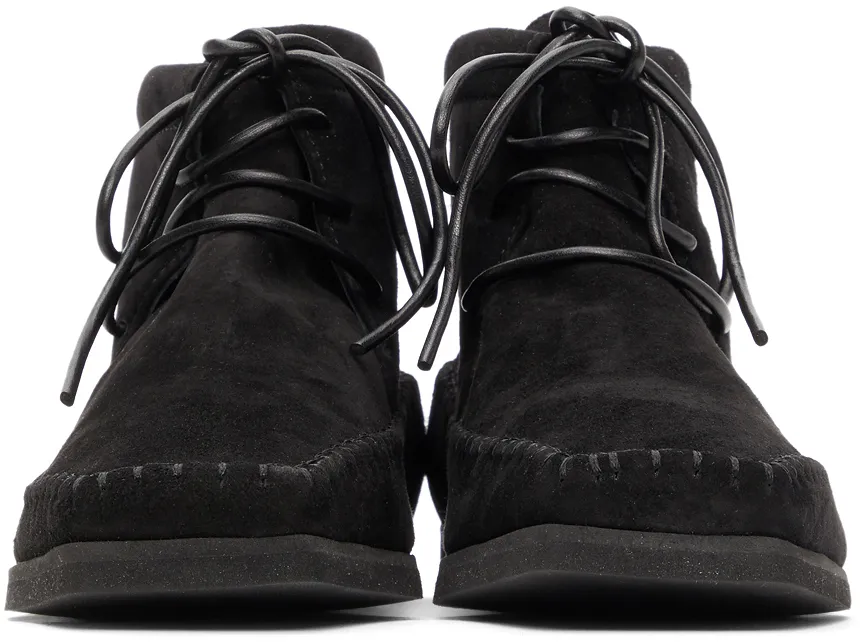 High-Top Moccasin-Style Leather Boots