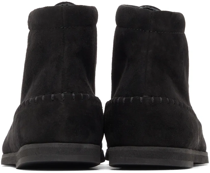 High-Top Moccasin-Style Leather Boots