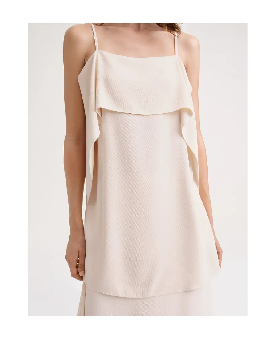 Draped Mid-Length Tank Top
