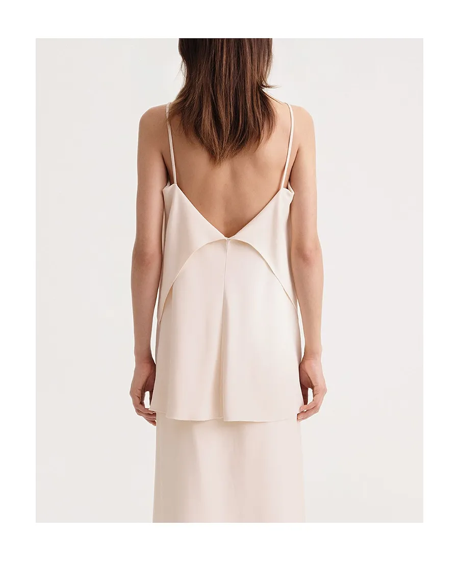 Draped Mid-Length Tank Top