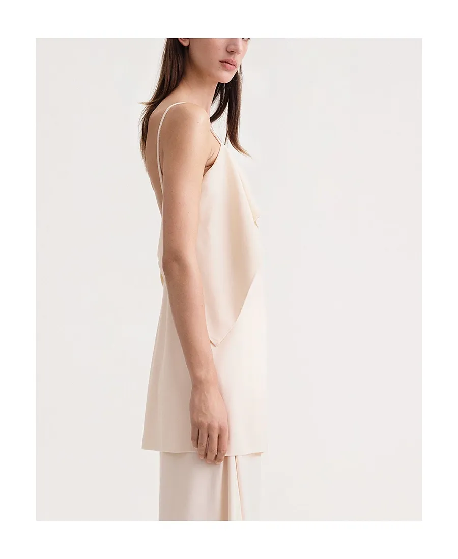 Draped Mid-Length Tank Top