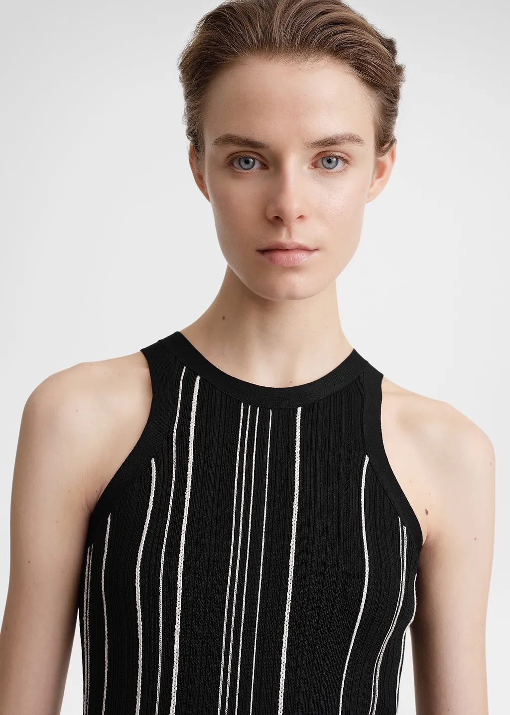 TotÊMe Braid Sleeveless Ribbed Tank Top