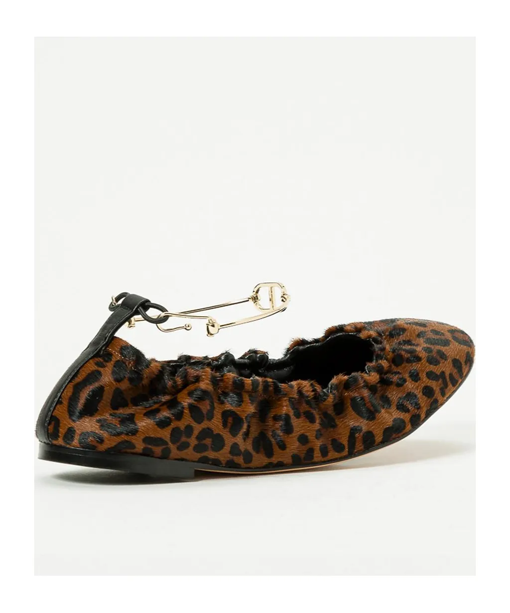 Twinset Animal Printed Ballet Flats