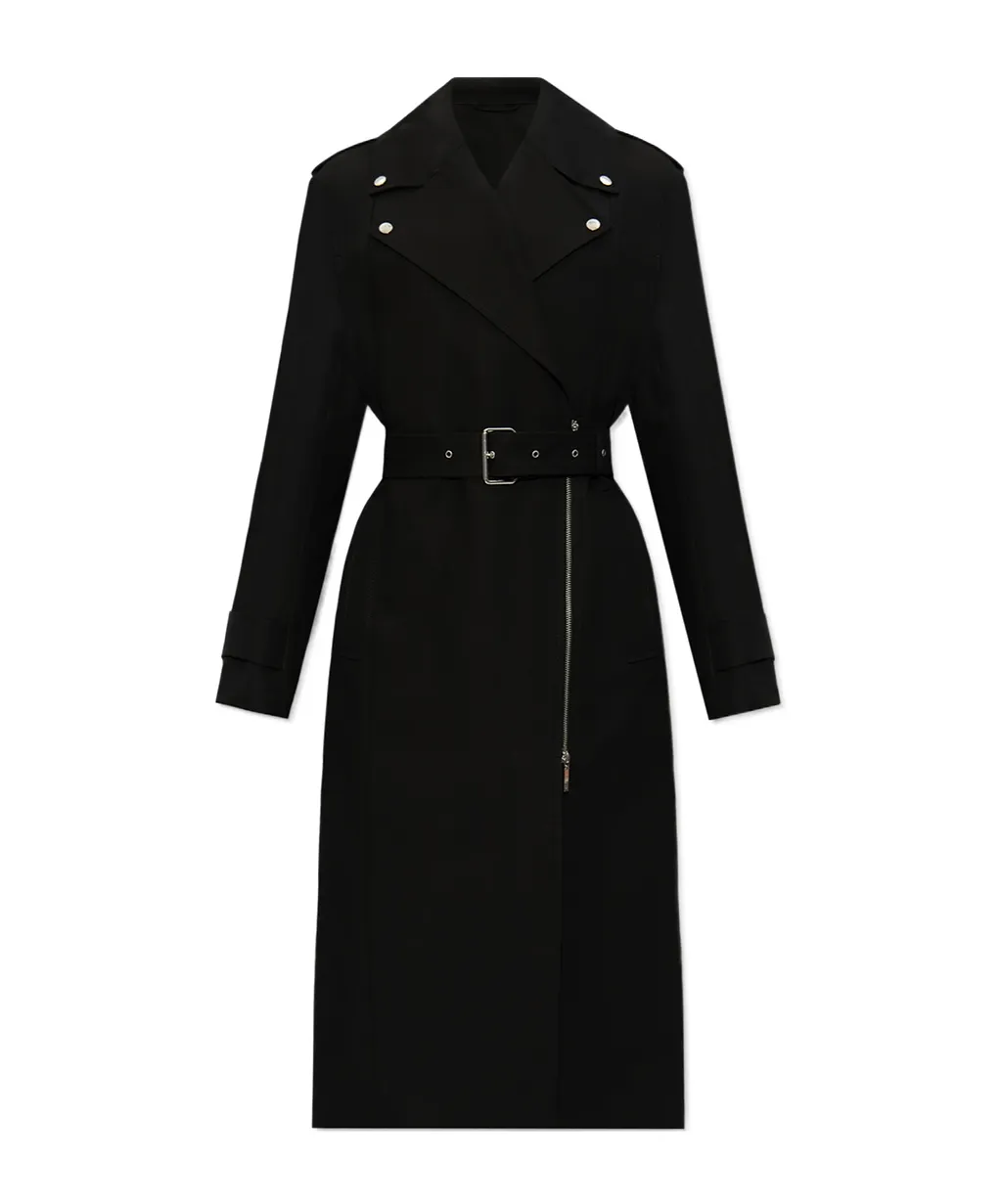 Long Belted Trench Coat