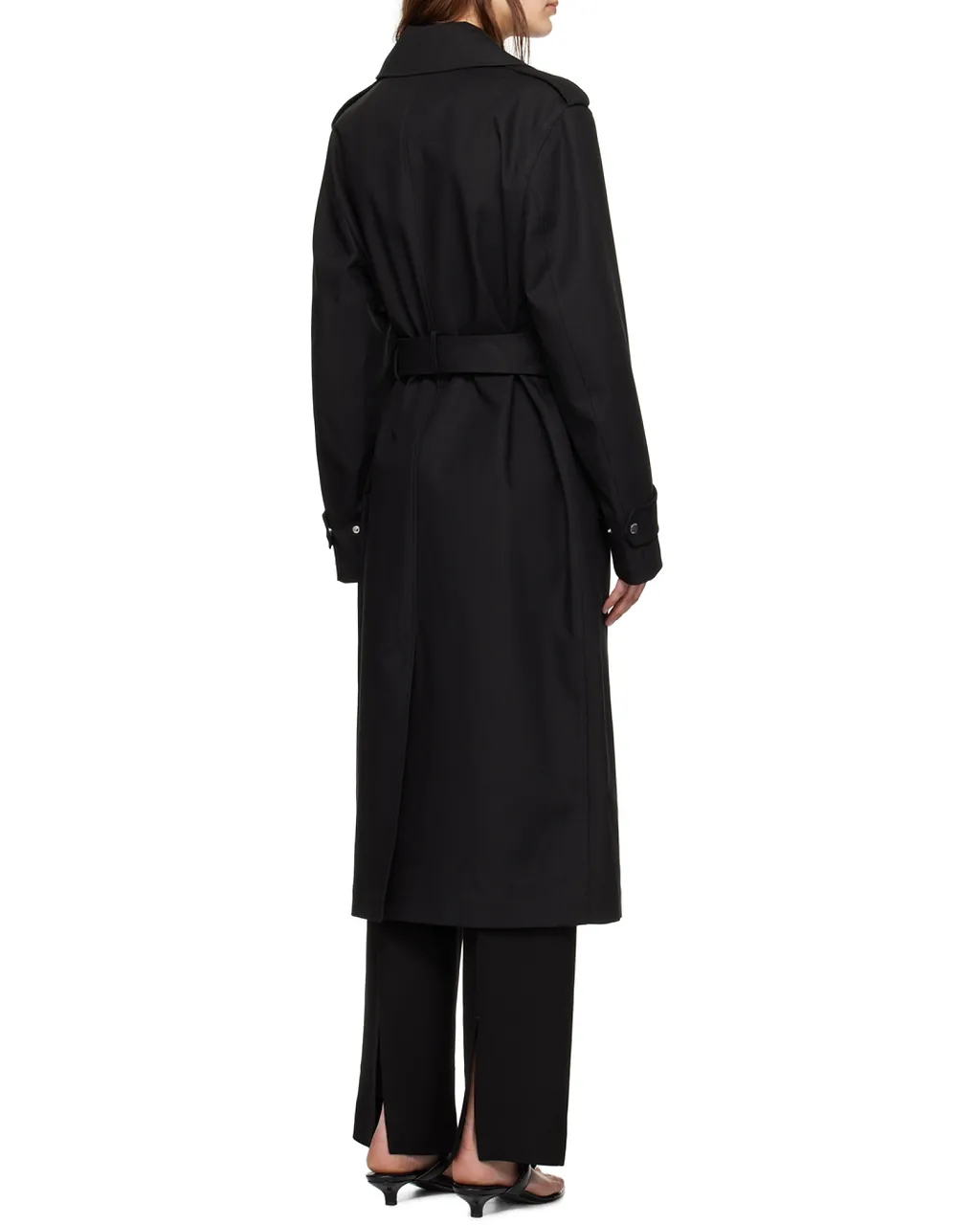 Long Belted Trench Coat