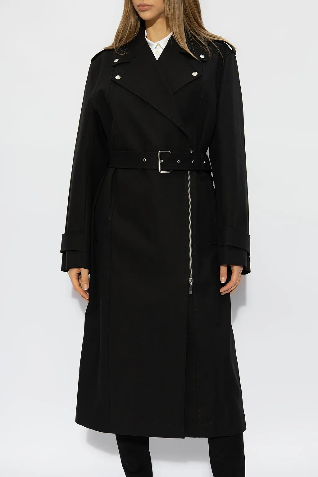 Long Belted Trench Coat