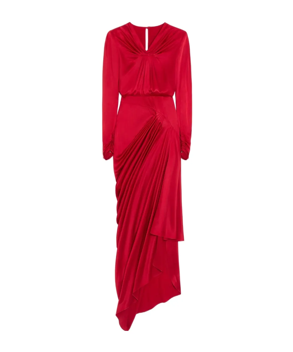 Crepe Satin Gown