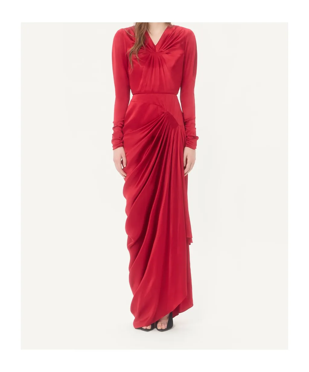 Crepe Satin Gown