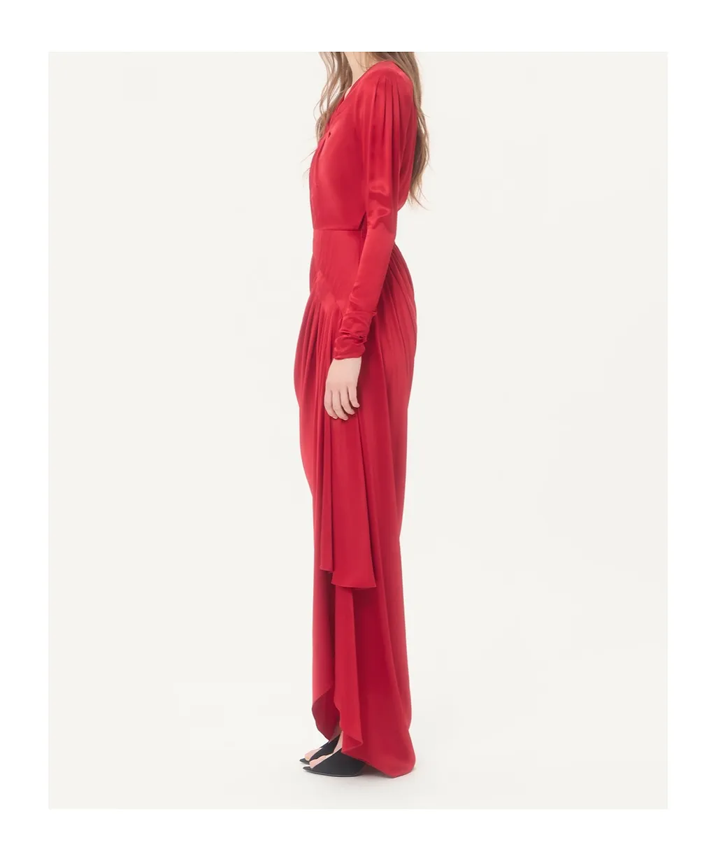 Crepe Satin Gown