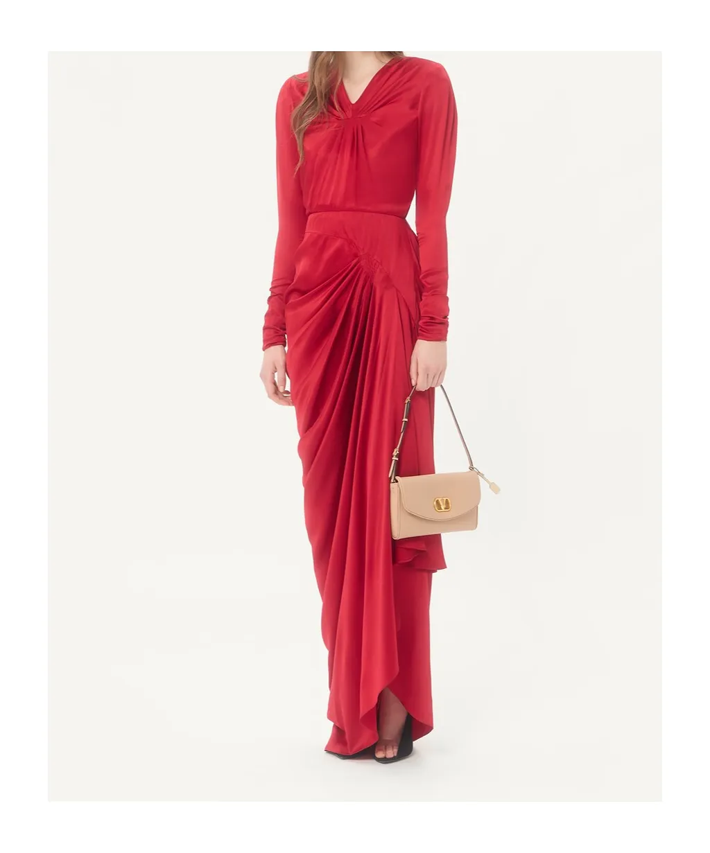 Crepe Satin Gown