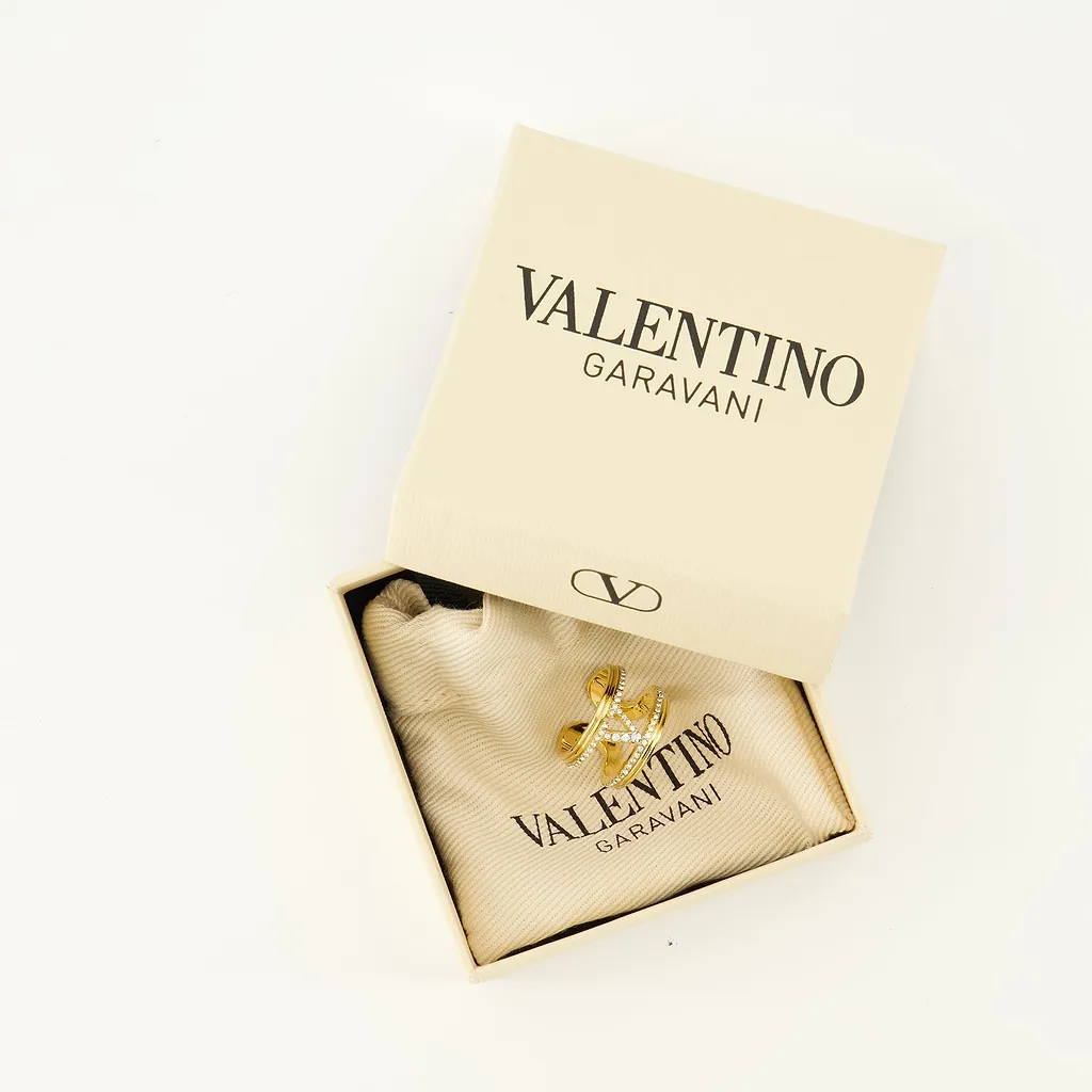 Valentino Embellished Ovalette Ring