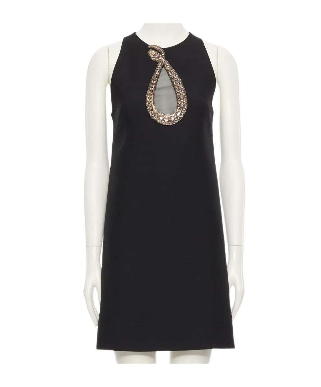 Valentino Embellished Crewneck Dress