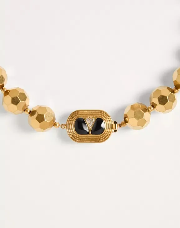 Faceted-Sphere Bead Necklace