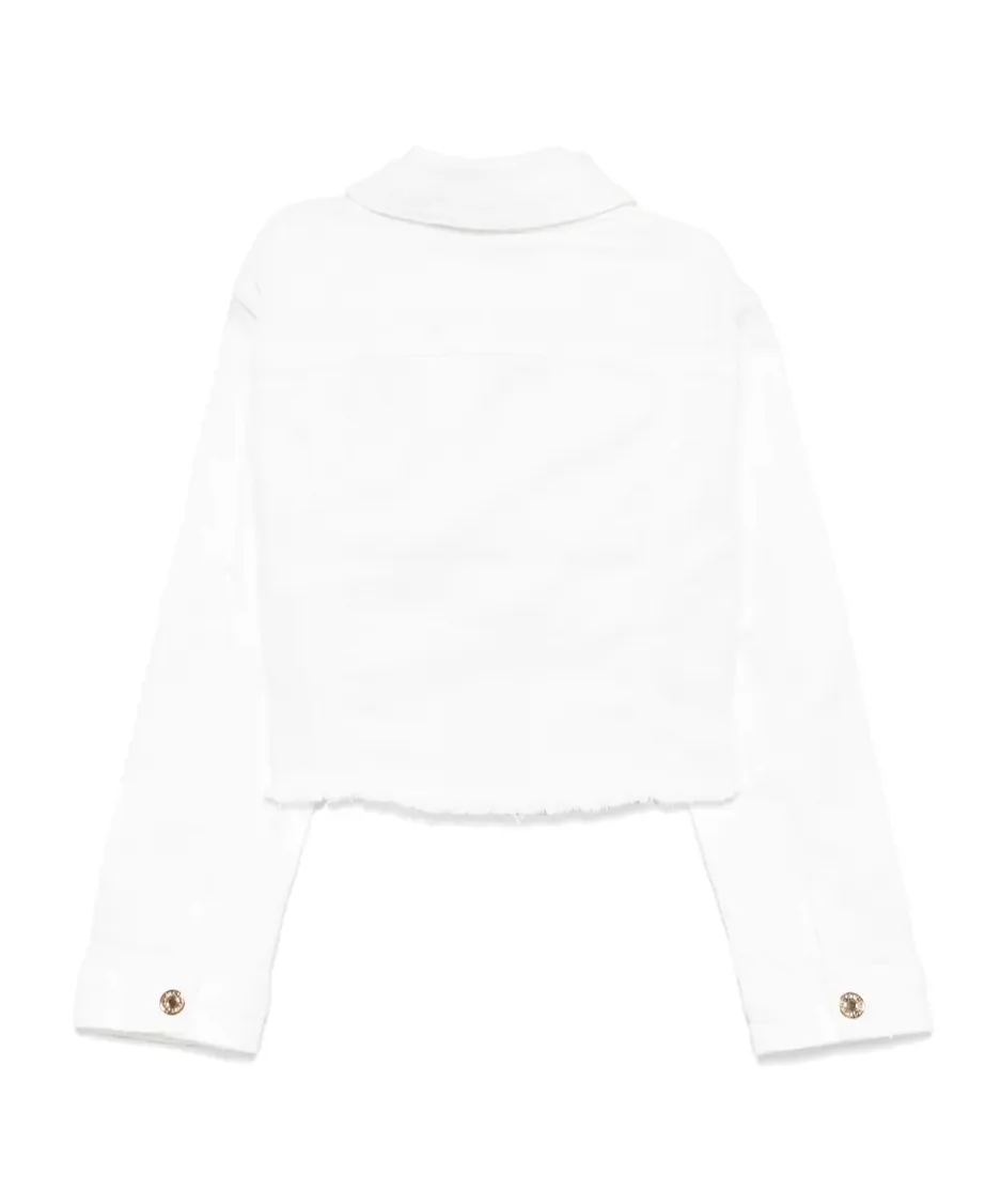 Twinset Kids Frayed Bull Denim Jacket
