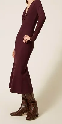 Twinset Oval T Knitted Midi Dress