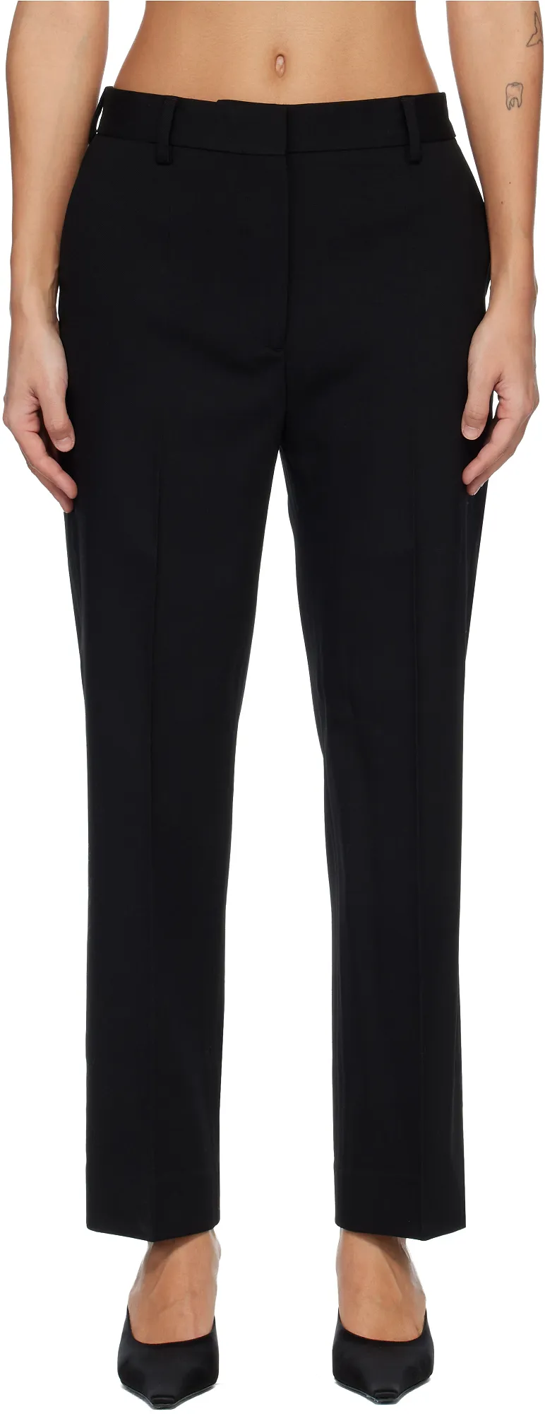 TotÊMe Cropped Pleated Trousers