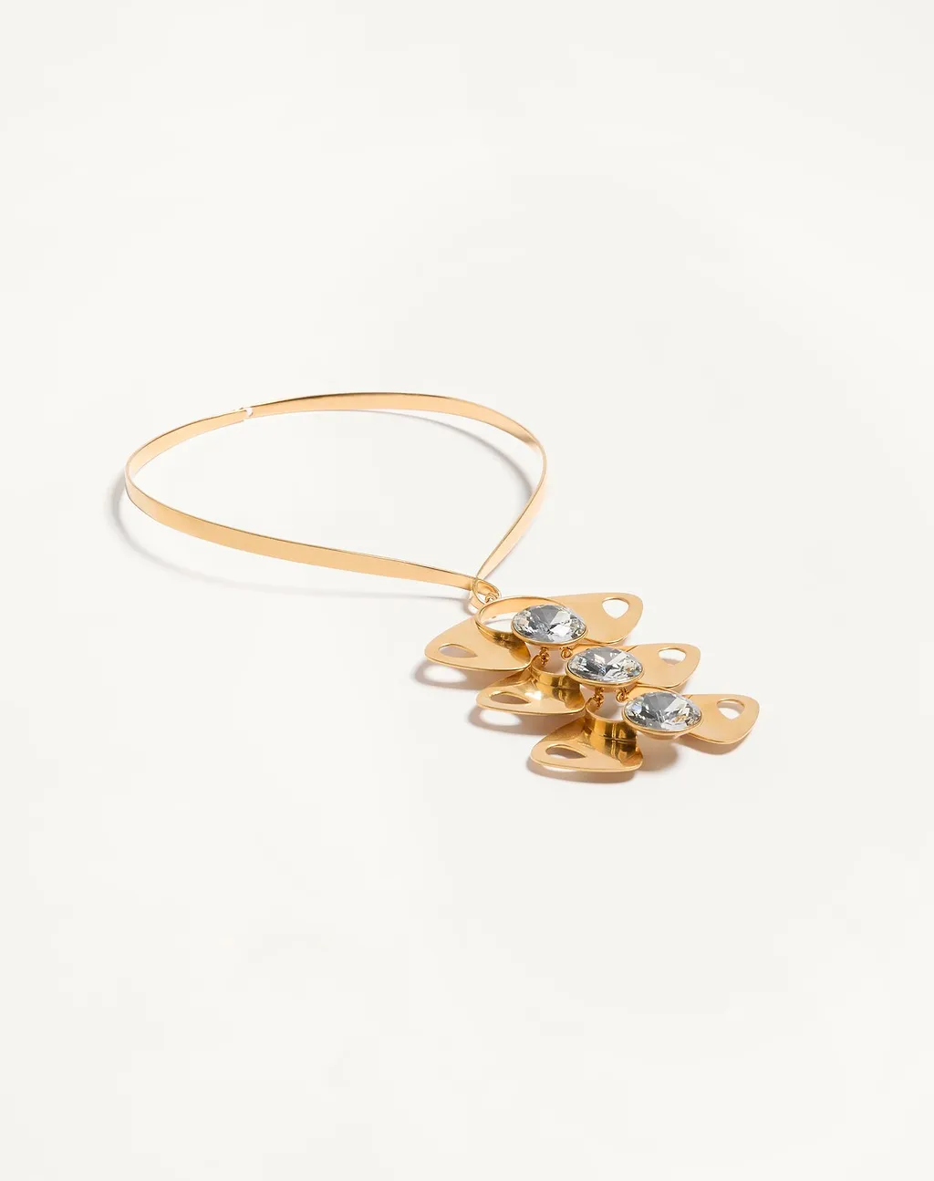Pages Necklace In Metal And Crystal