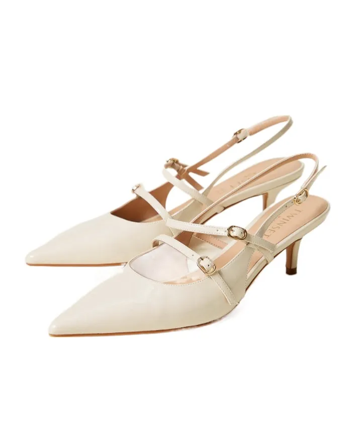 Twinset Pointed Toe Slingback Court Shoes