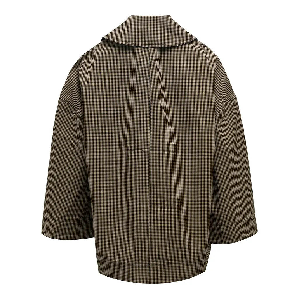 TotÊMe Double Breasted Oversized Check Coat