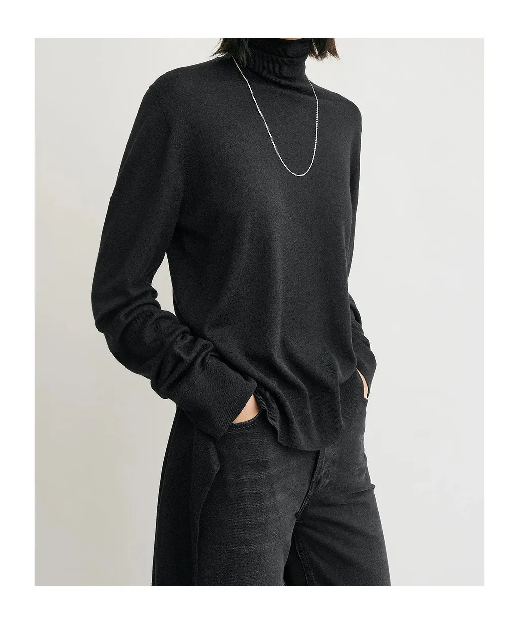 TotÊMe Double-Sleeve Turtleneck Top