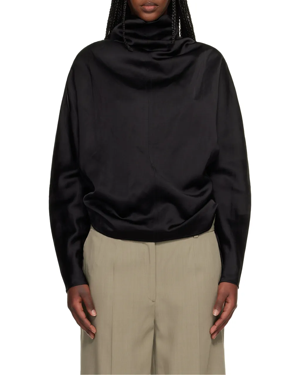 TotÊMe Draped Back-Buttoned Top