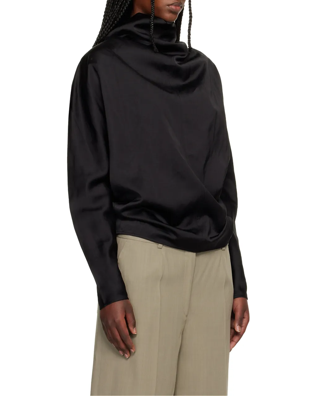 TotÊMe Draped Back-Buttoned Top